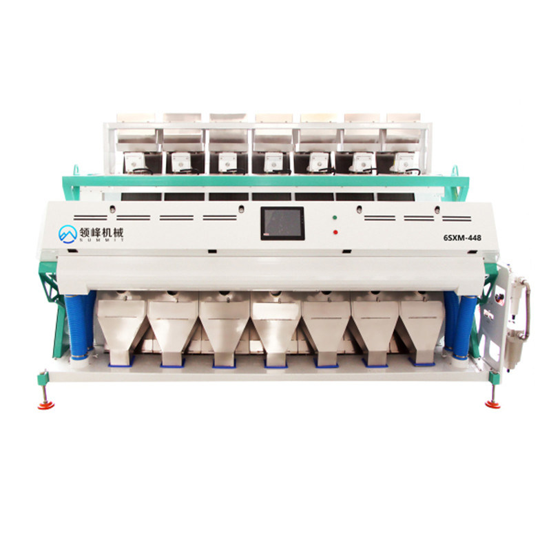 热卖最新 7 槽 RGB 咖啡豆色选机豆加工设备，用于生咖啡豆分选